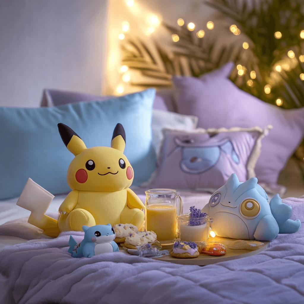 Pokémon Sleep recipe ideas featuring soothing ingredients like bananas, lavender, and chamomile for better sleep and relaxation