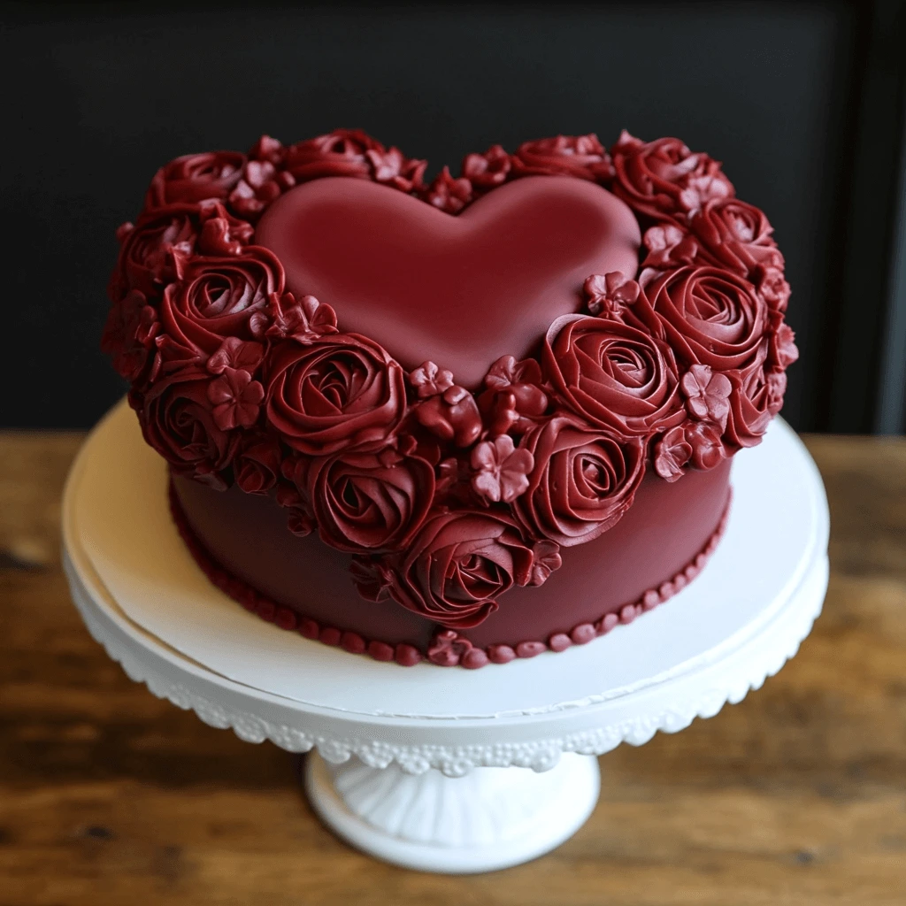 Heart-shaped cake with floral decorations and soft pink frosting, perfect for Mother’s Day celebrations