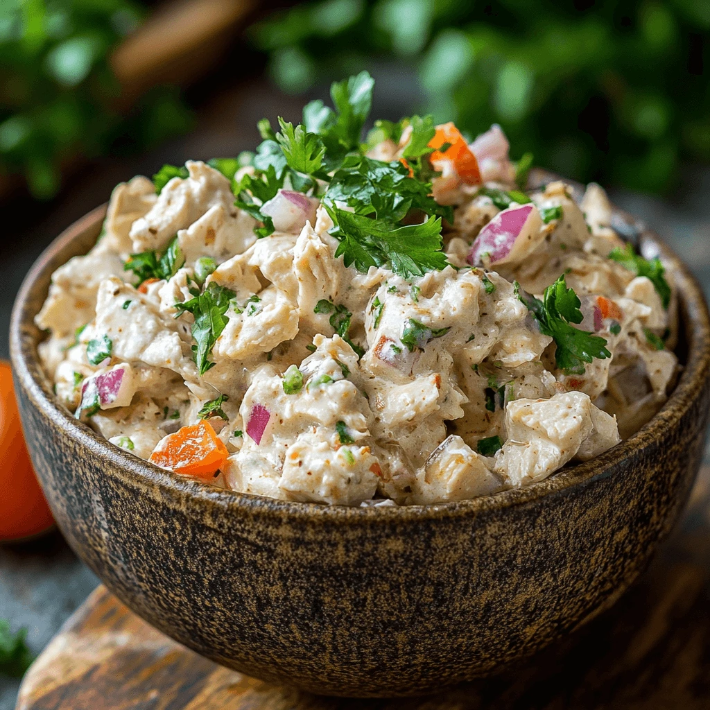 Easy Chicken Salad Recipe - Healthy, quick, and customizable chicken salad with fresh vegetables and creamy dressing